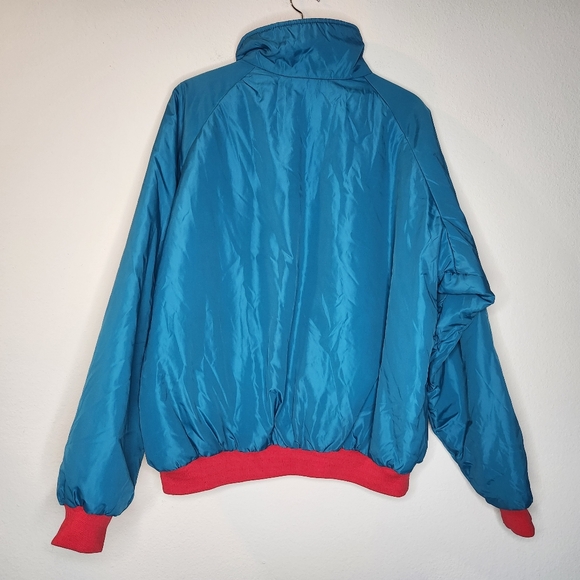 Vintage Columbia Mens XL Reversible Red Blue Bomber Jacket - Picture 5 of 9